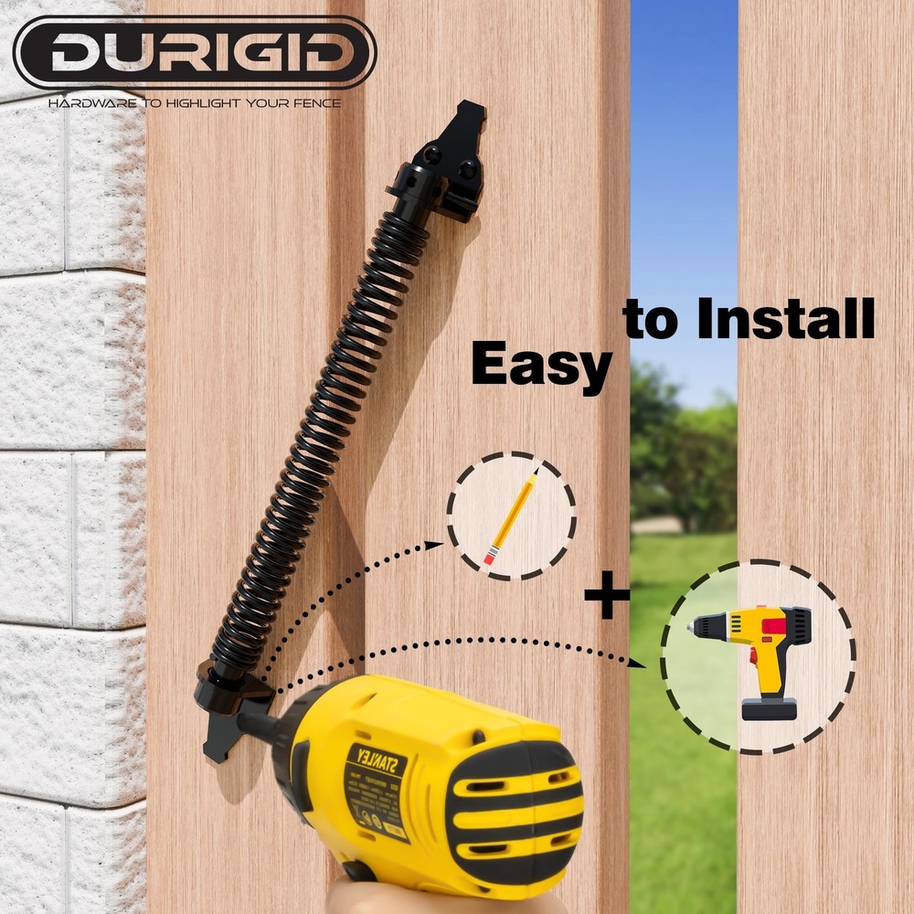 14" Gate Springs Self Closing Outdoor, Gate Spring Self Closing Adjustable Te...