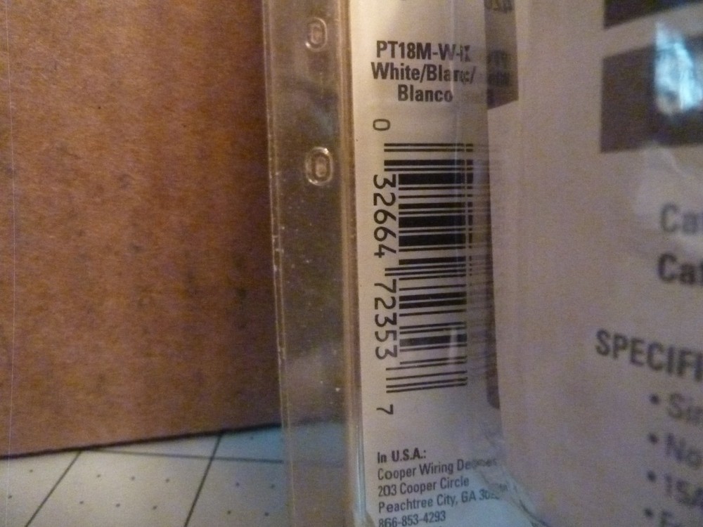 Cooper Wiring Devices PT18H-PTA Programmable Timer - 5 Presets - 1 Pole - WHITE