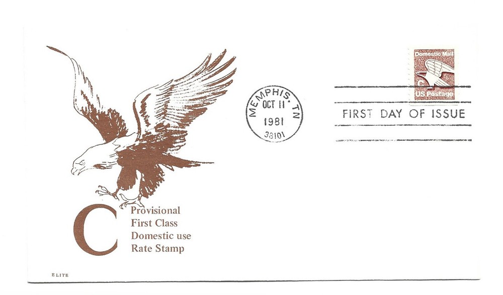 1948  'C' (20c) Eagle Non Denominated bklt single Elite FDC