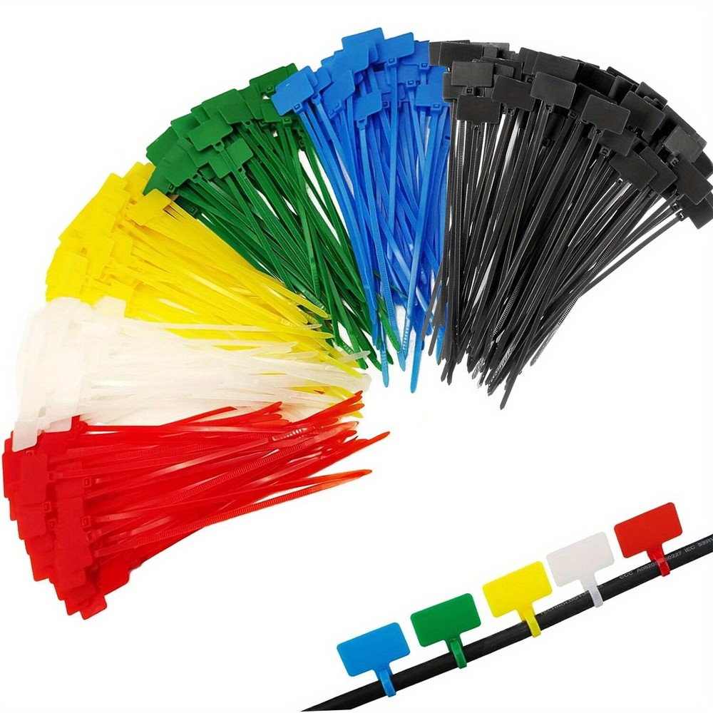 Wire Zip Ties Self-locking Plastic Nylon Cable Ties Multicolor Cord Wire Labels