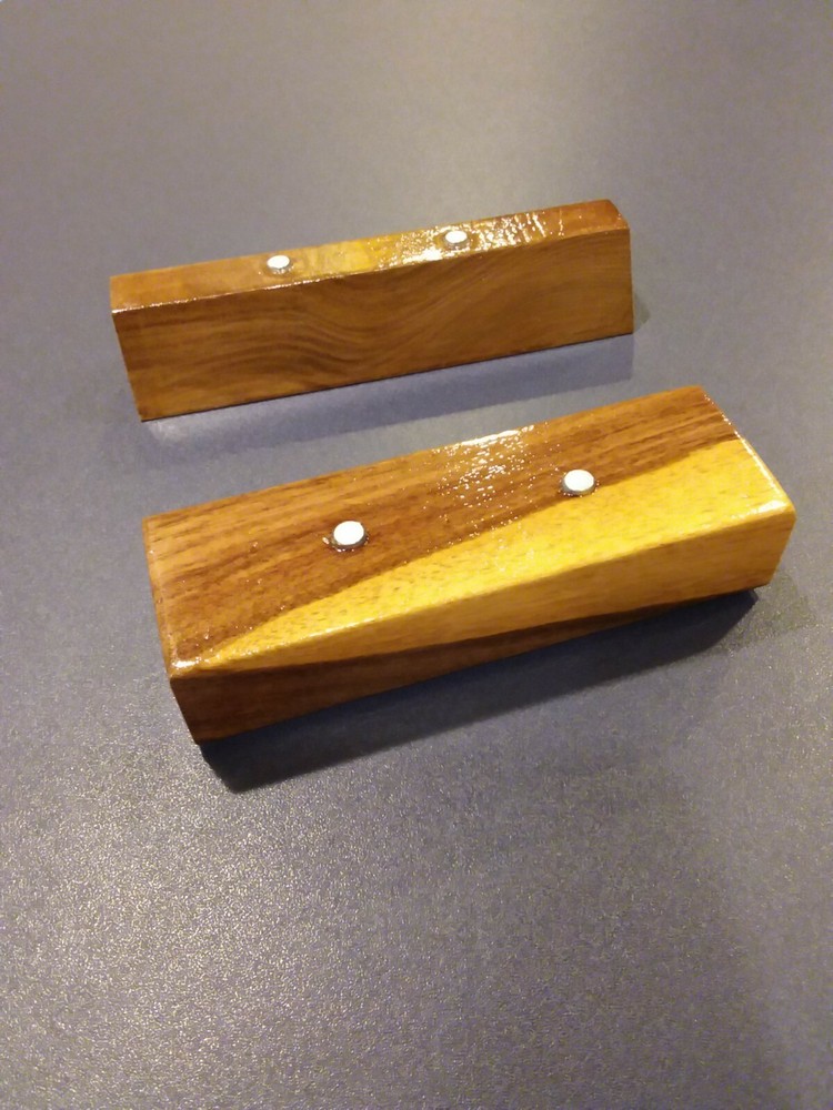 2-- BLACK WALNUT KNIFE DISPLAY STANDS