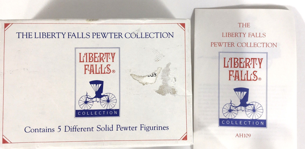 21 Liberty Falls Solid Pewter Figurine Minis Mixed Sets People Carts Box Insert