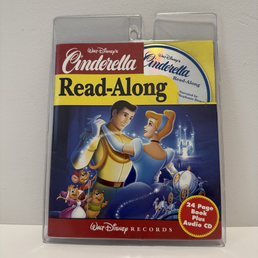 Disney's Cinderella Read-Along Audio CD plus Book VTG NEW
