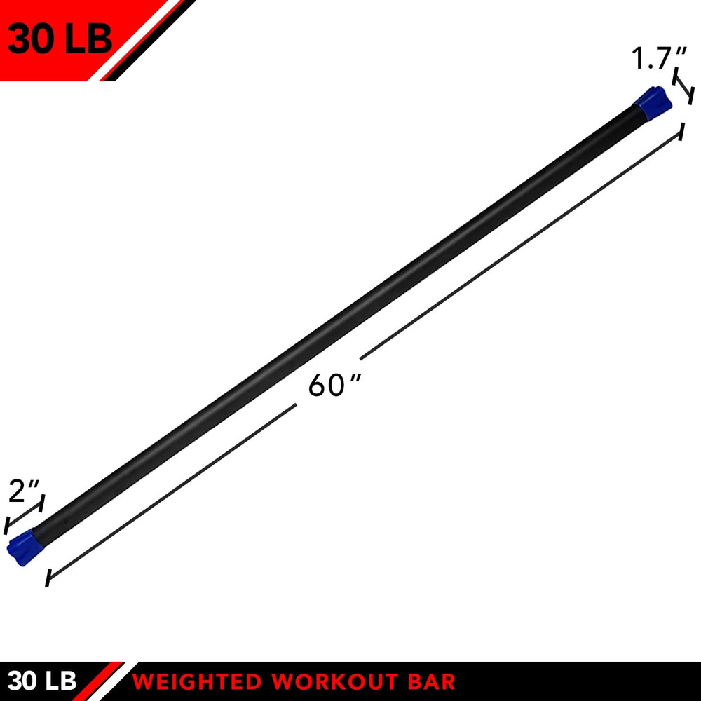 Weighted Workout Bar with Rubber Padding