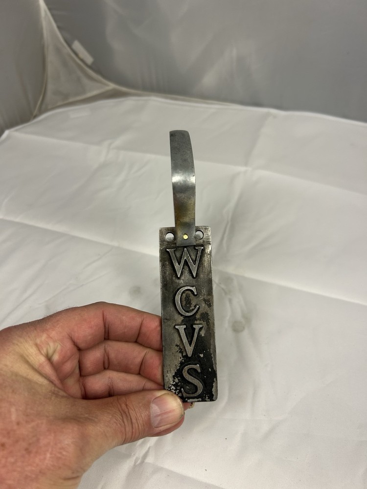 Original Cast Aluminum Microphone Flag WCVS