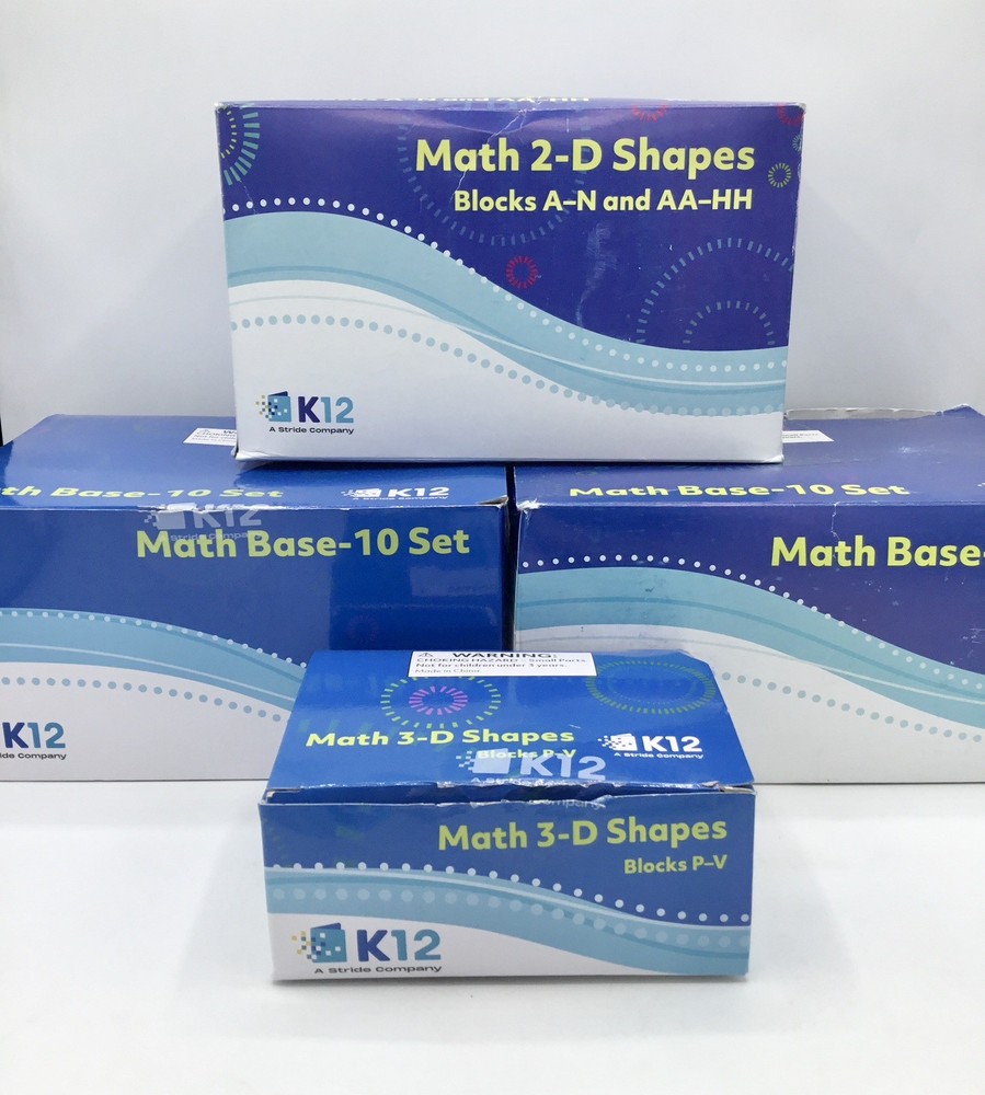 Homeschool💥 K12 Math Manipulatives- Base Sets & 2D/3D Shape Kits- Stride Co.