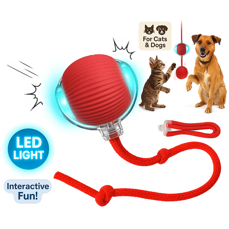 Automatic Rolling Ball Smart Cat Dog Toy Electric Pet Self-moving Kitten lot