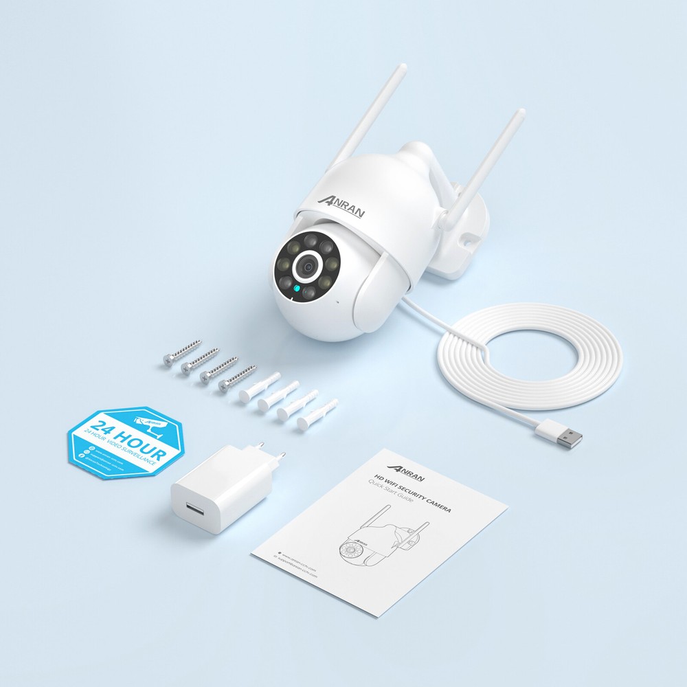 ANRAN 5MP WIFI Home Security Camera Wireless Smart 3K Audio Night Vision 2Pack