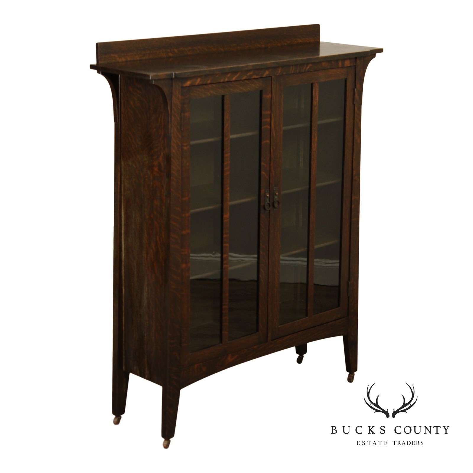 Limbert Antique Mission Oak Arts & Crafts Glass Door Bookcase