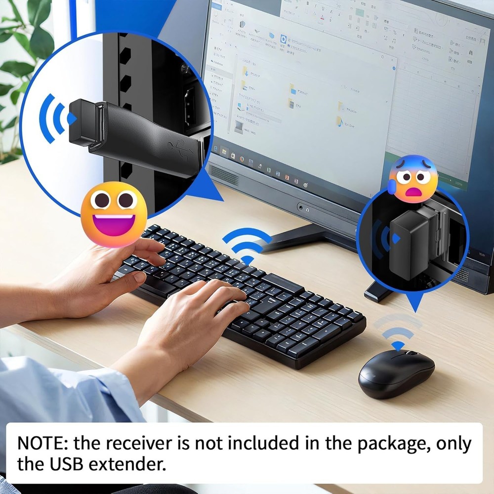 USB 2.0 Dongle Extender: Enhance Logitech Receiver Connectivity Anywhere