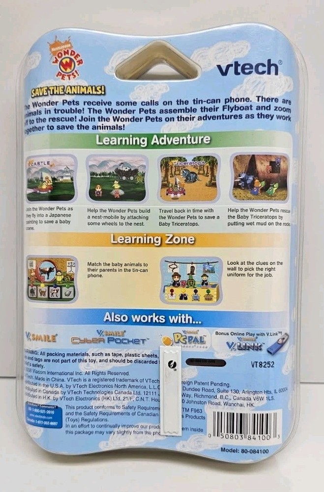 V Tech V Smile Motion Wonder Pets Save The Animals Active Learning Game New