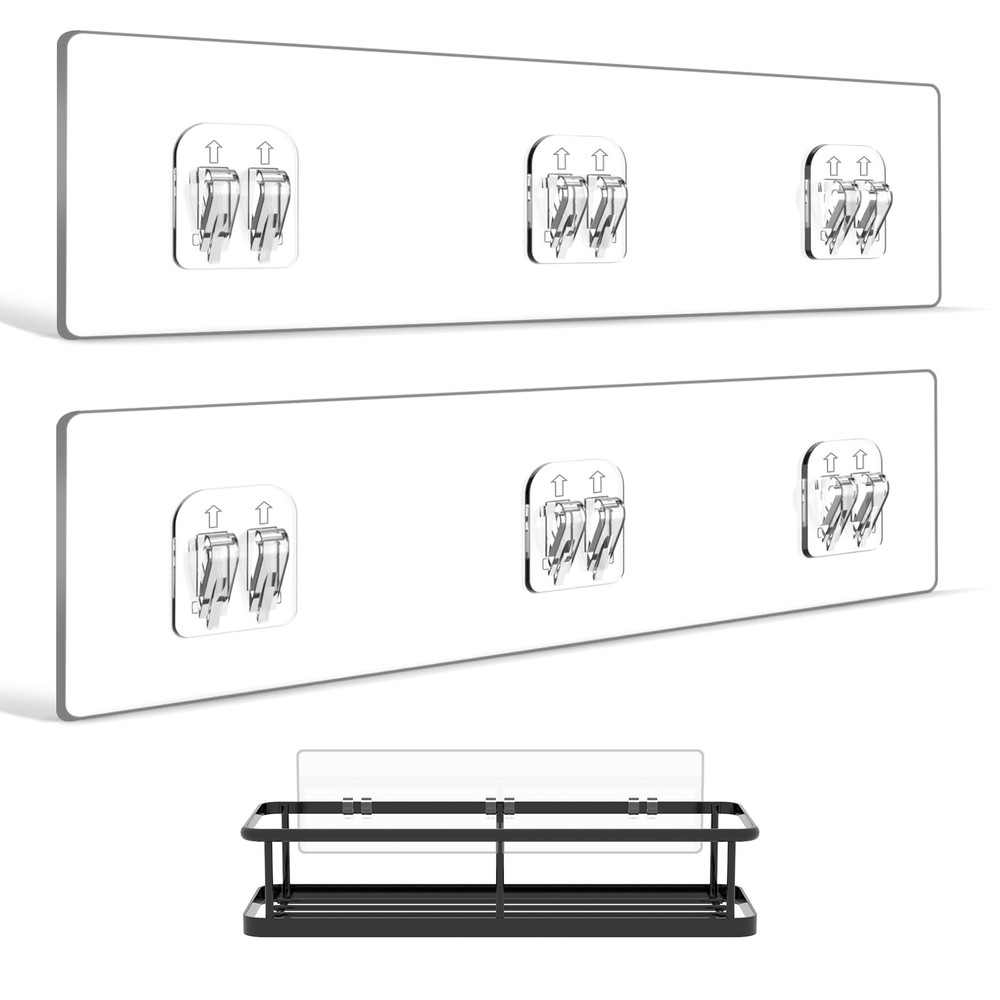 YASONIC 2-Pack Shower Caddy Adhesive Replacement - 2 PACK, Transparent