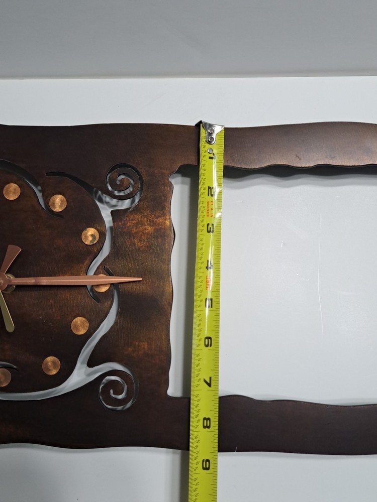 Heavy Metal Rectangular Shaped Clock MCM With Pendulum