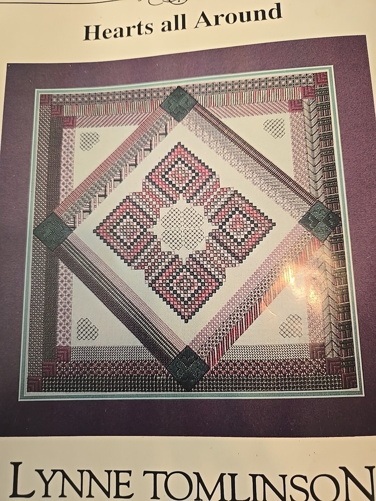 Lynne Tomlinson Designs Hearts All Around Needlepoint Bound PATTERN Book