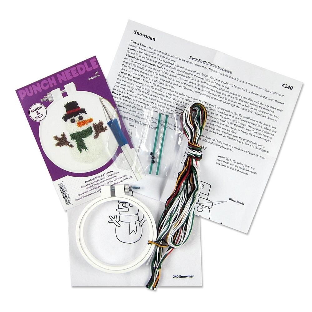 SnowMan Punch Needle Kit