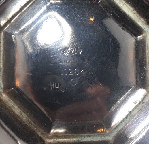 Sterling Silver Tea Caddy Octagonal Form Reed & Barton