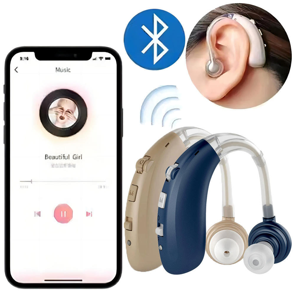 1Pc/1Pair Digital Hearing Aids With Bluetooth Function Severe Loss Rechargeable