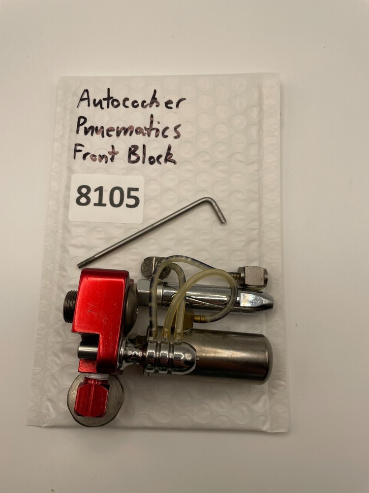 Autococker Pnuematics Front Block Red & Silver