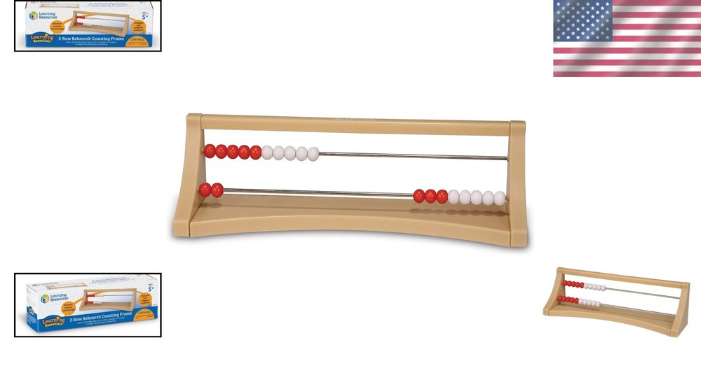 Durable 2-Row Rekenrek Frame: Fun Addition & Subtraction Learning Tool