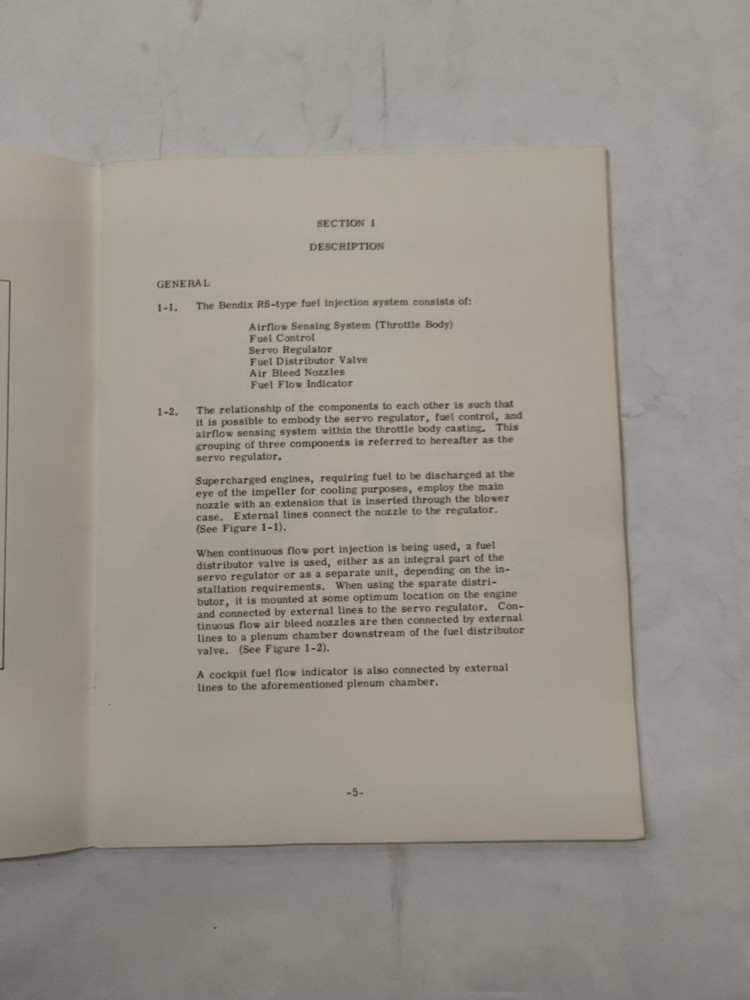 Bendix RS Fuel Injection System Preliminary Service Manual-Original