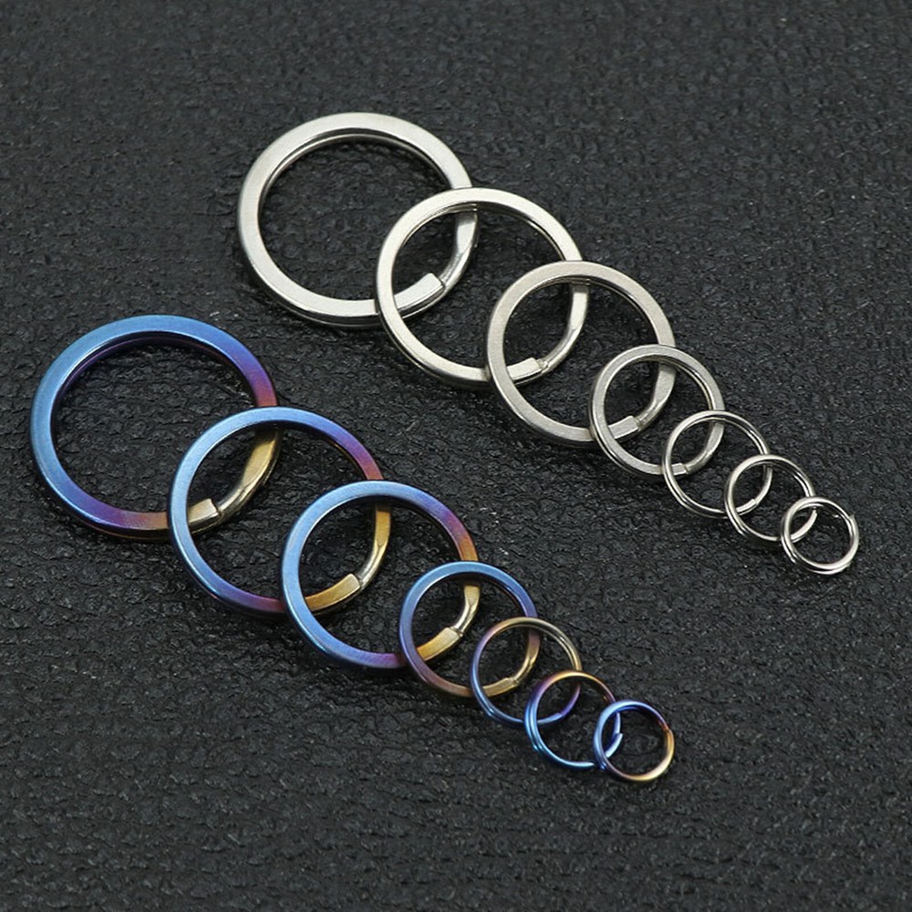 10pcs Titanium Split Rings For Keychains Keyrings Split Key Ring Key Holder