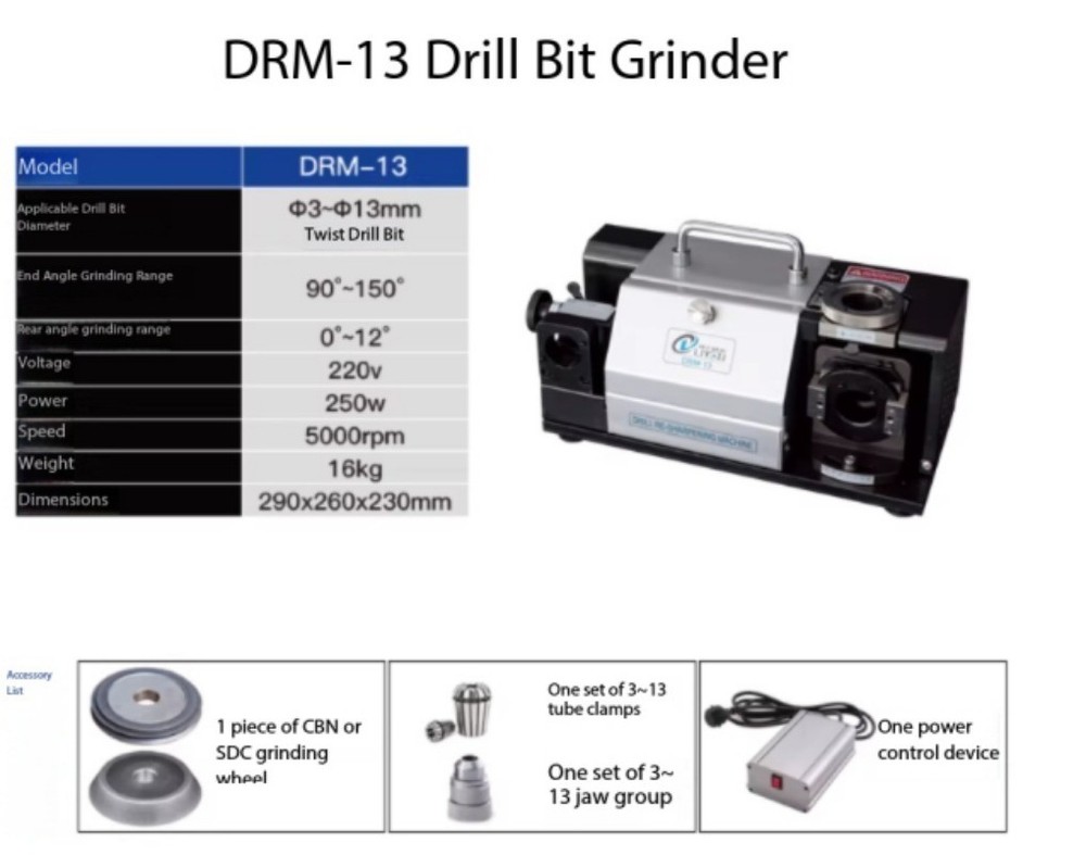 F1-20 Drill Sharpener Machine 5-in-1 Drill Bit Grinder