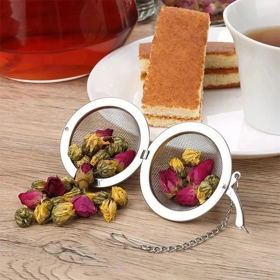 2PCS Stainless Steel Mesh Tea Infuser, 2.1 Inch Tea Ball, Strainer Tea Diffuser