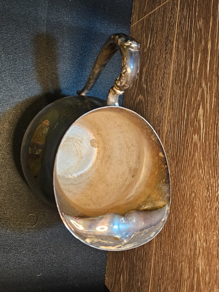 FB Rogers Silver Co Silverplate Water Pitcher Footed Lip Ice Guard Vintage EUC