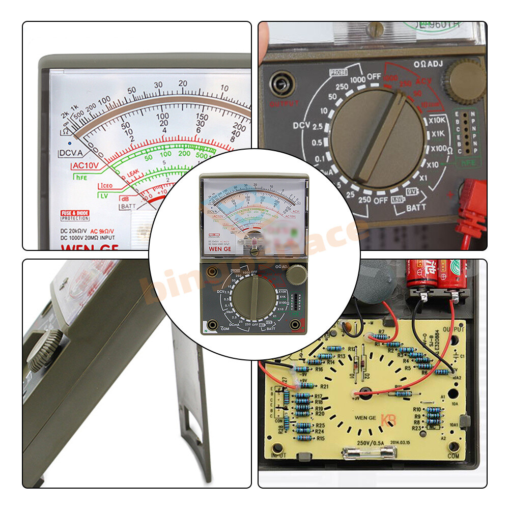Multimeter DC AC Analogue Meter DE-960TR Multitester Resistance Volt Current Ohm