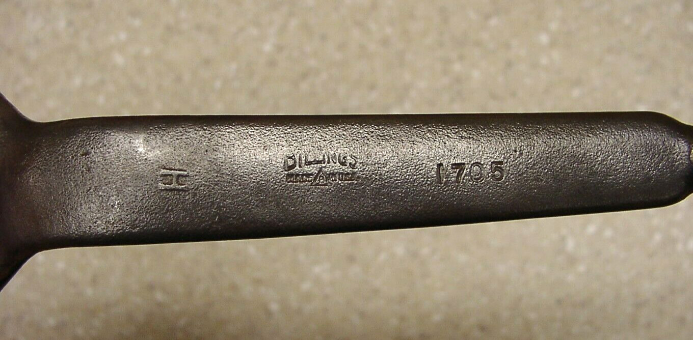Antique Billings 1705 USA Spud Wrench,1" X 11-9/16",Iron Worker,Skyscraper,XLINT