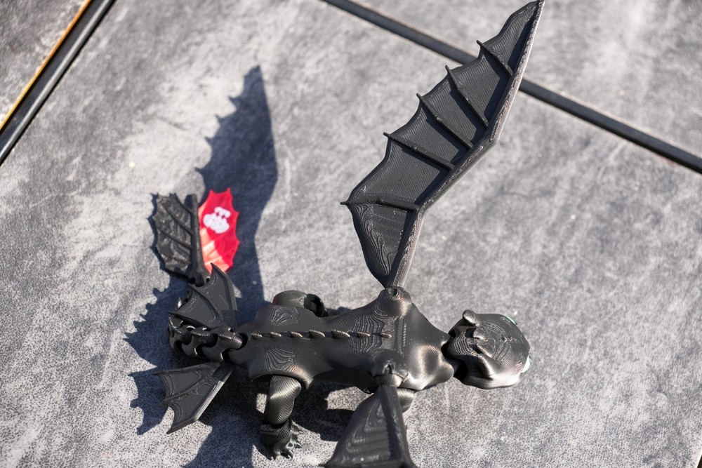 3D Printed How to Train Your Dragon Multicolor PLA Fully Articulated Custom