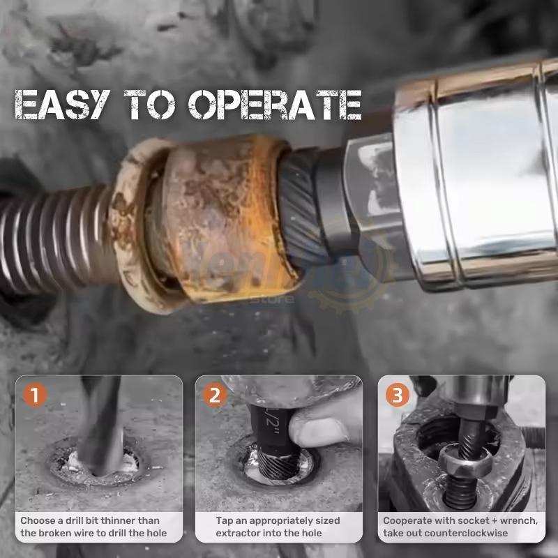 25Pcs Screw Extractor Set Hex Head Multi-Spline Easy Out Bolt Extractor Set New