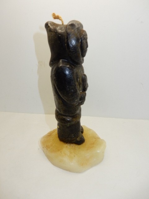 8 1/4" Tall Carved Eskimo Candle