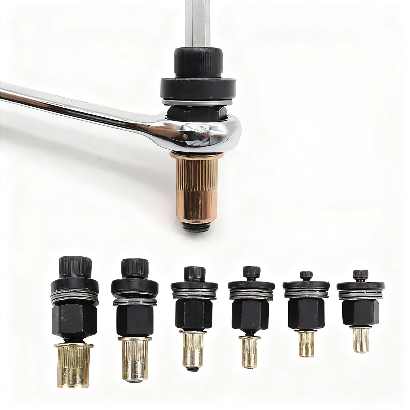 6-Piece SAE & Metric Rivet Nut Tool Set Manual Rivet Nut