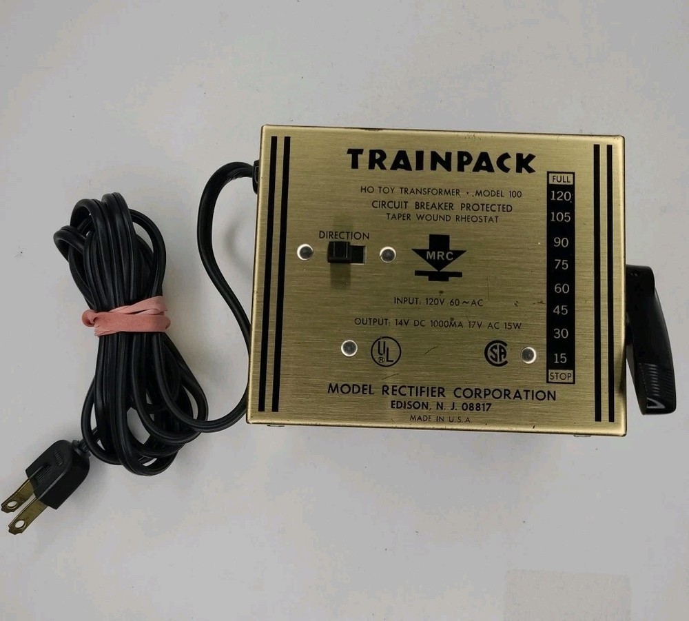 MRC TrainPack Model 100 HO Toy Transformer Scale 16v AC Read Description