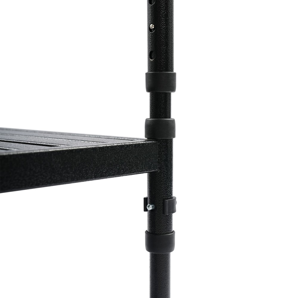 2-Step Stool with Adjustable Handle, Sturdy Metal Design for Safe Use