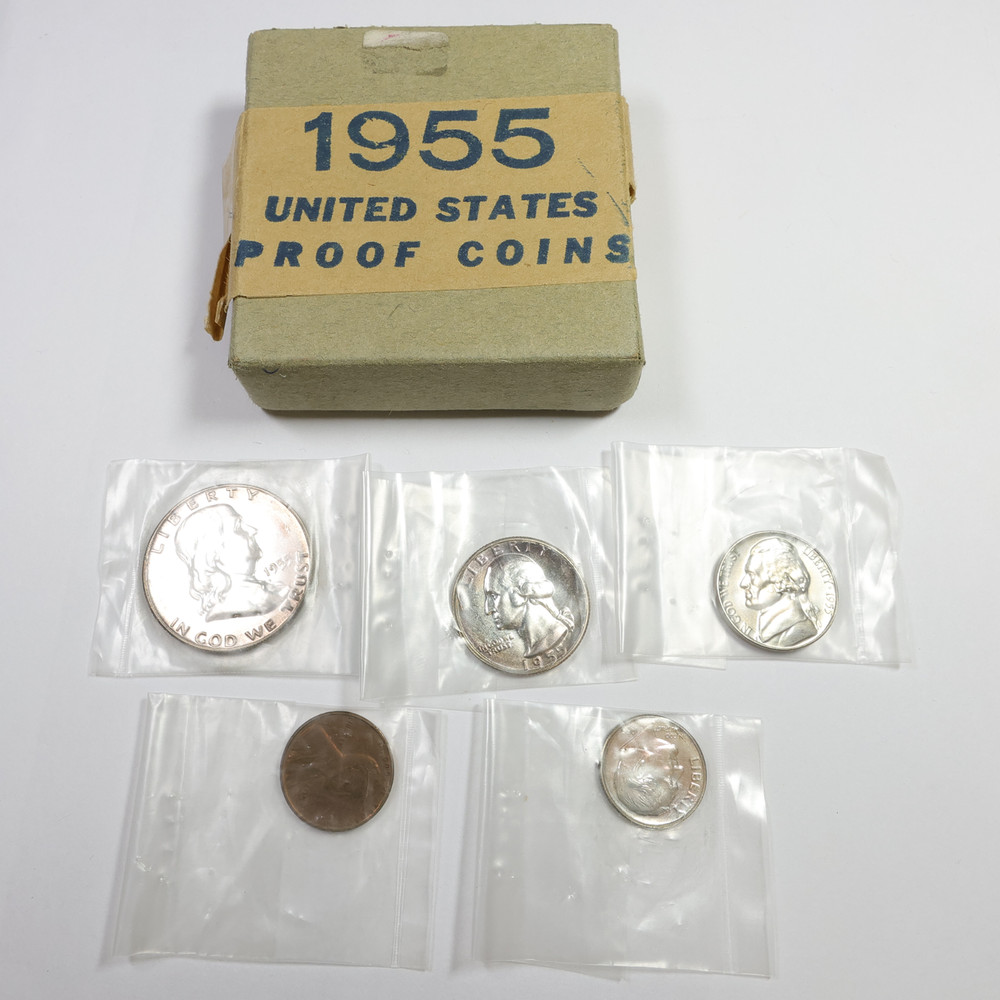 1955 Silver 5 Coin Proof Set with Box #58074M