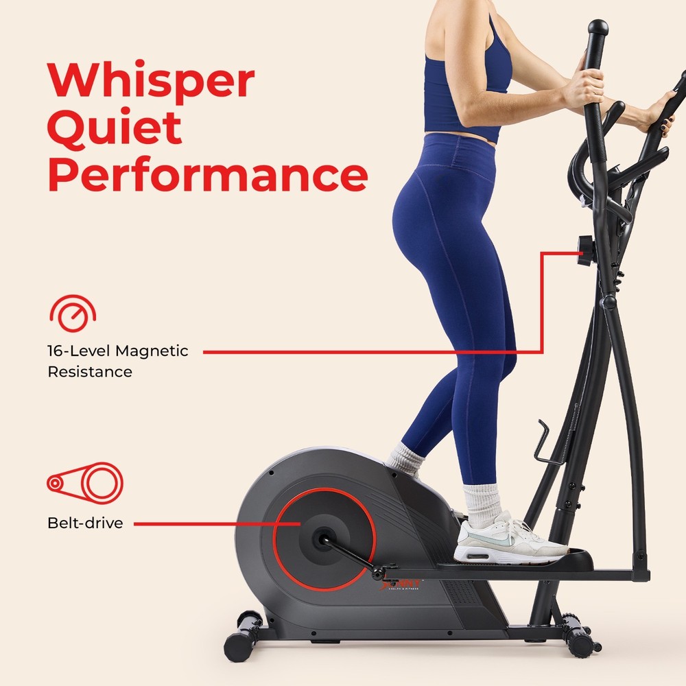 Smart Compact Elliptical Exercise Machine Bluetooth 16-Level Magnetic Resistance