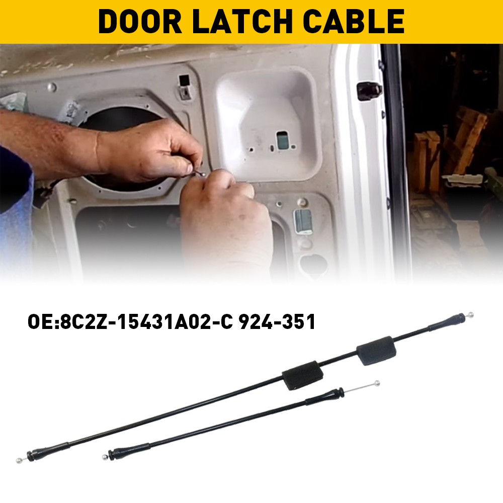 Rear Cargo Right Door Latch Release Cables for 1992-2014 Ford E150 E250 E350 Van