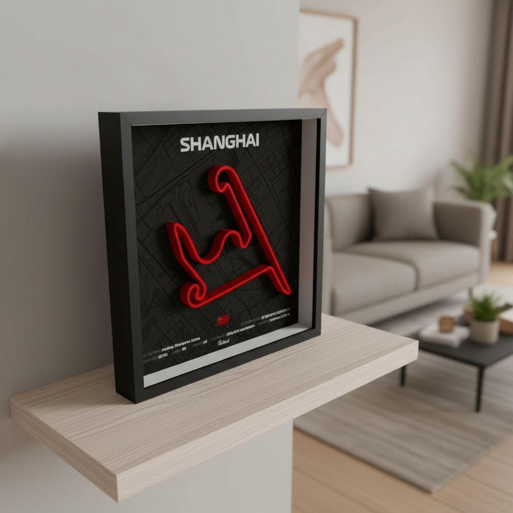 Shanghai Circuit 3D Shadow Box – Chinese GP Wall Art