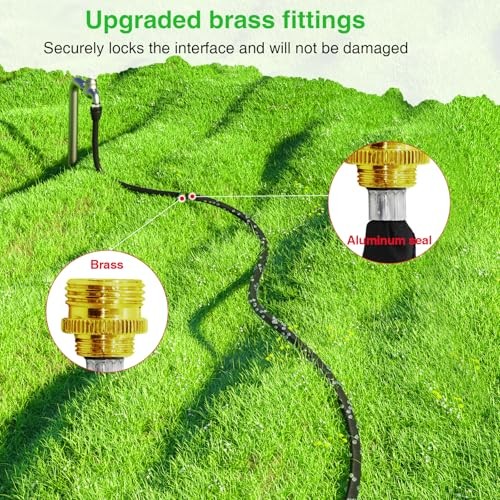 2026 Thickened Flat Soaker Hose 100Ft with Copper Joint, 100ft（2pack*50ft）