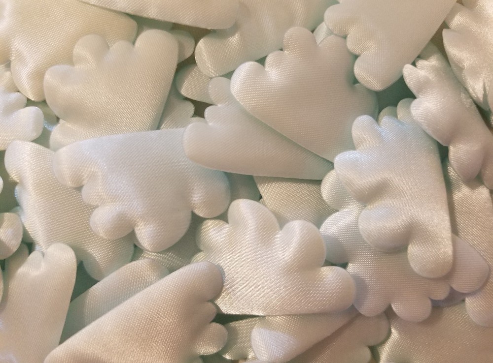 25 pcs CLOUD Craft Puffins Padded Satin Applique Patch Embellishment Soft Shapes