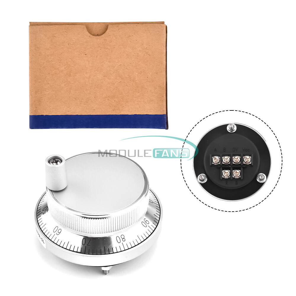 Handwheel CNC Pulser 60mm 5V 4Pin / 6Pins Manual Pulse Generator Rotary Encoder