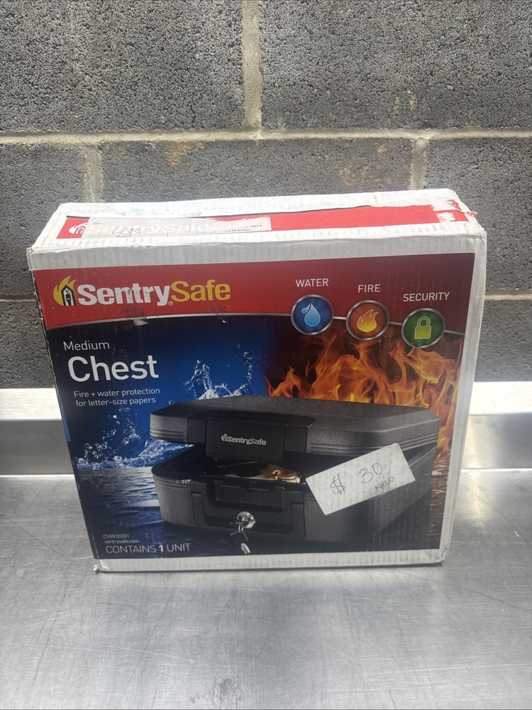 SentrySafe Fire and Water-Resistant Medium Chest Safe w/ Key Lock - CHW20201