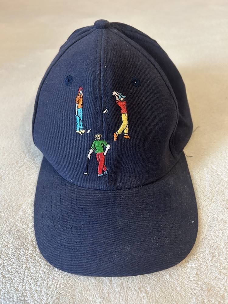 Pivot Rules Golf SnapBack Hat Navy Blue Embroidered Baseball Cap Adjustable