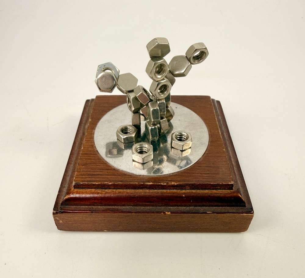 Magnetic Desktop Sculpture - Stacking Nuts - Desk / Office Toy Magnet