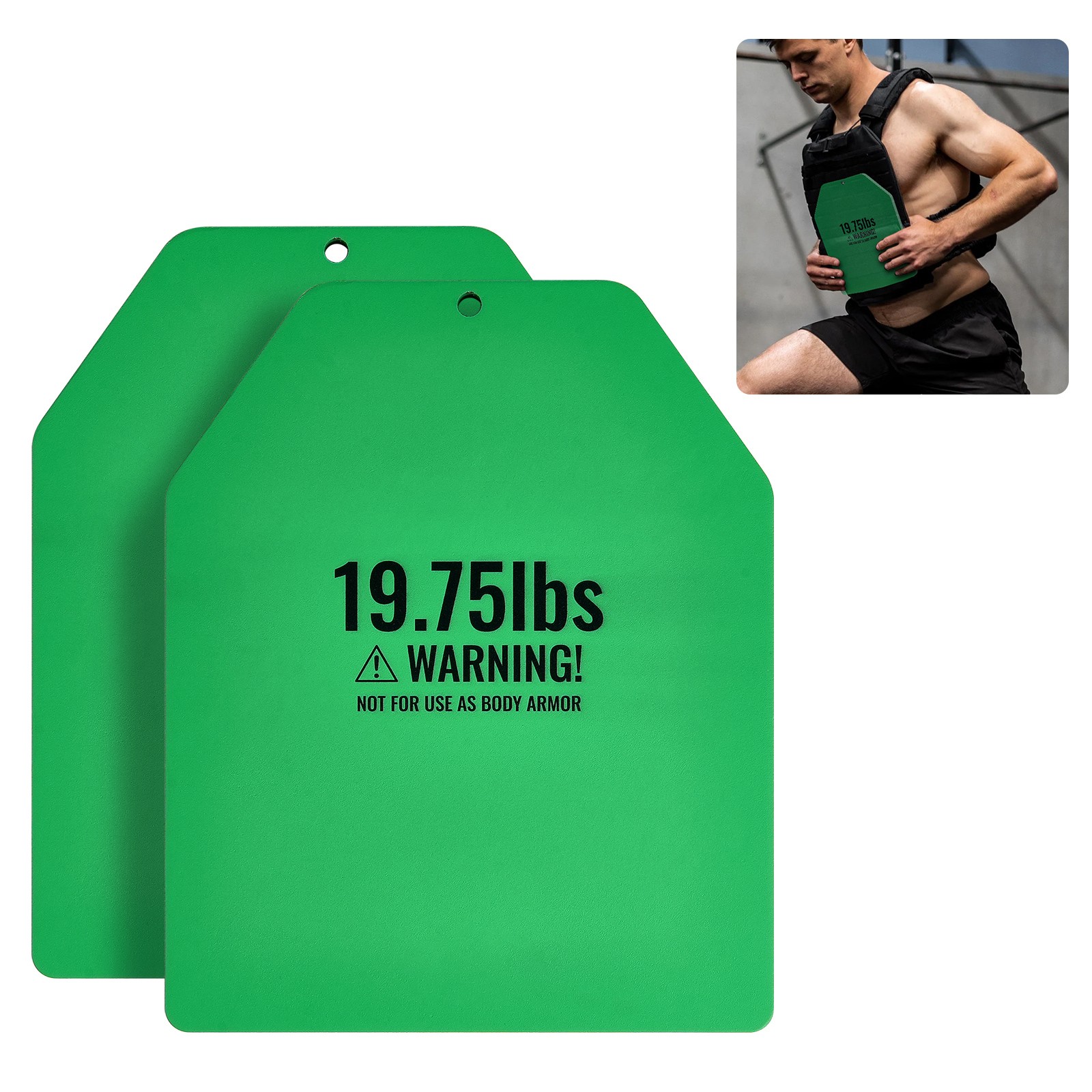 Weight Vest Plates for Strength Training Running Workout 2x19.75 LB Plates