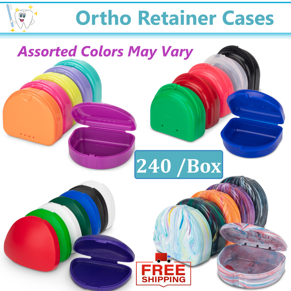 240 Sealed Assorted Dental Retainer Boxes Denture Case Containers Box (20 Box)