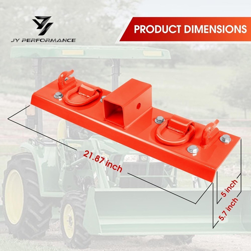 Tractor Grab Hooks Compact Tractor - Bucket Hooks Bolt On - Orange