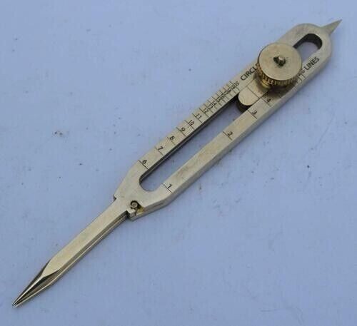 Solid Brass Divider Drafting Proportional Tool 6" Navigational Compass